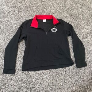 Victoria's Secret PINK Georgia Bulldogs Quarter Zip Pullover Sweatshirt Large